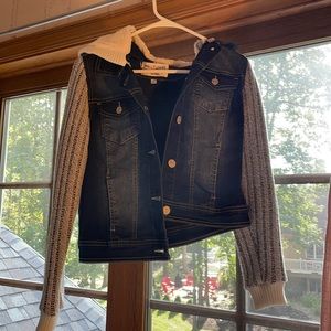 Jean Jacket with Sweater Sleeves
